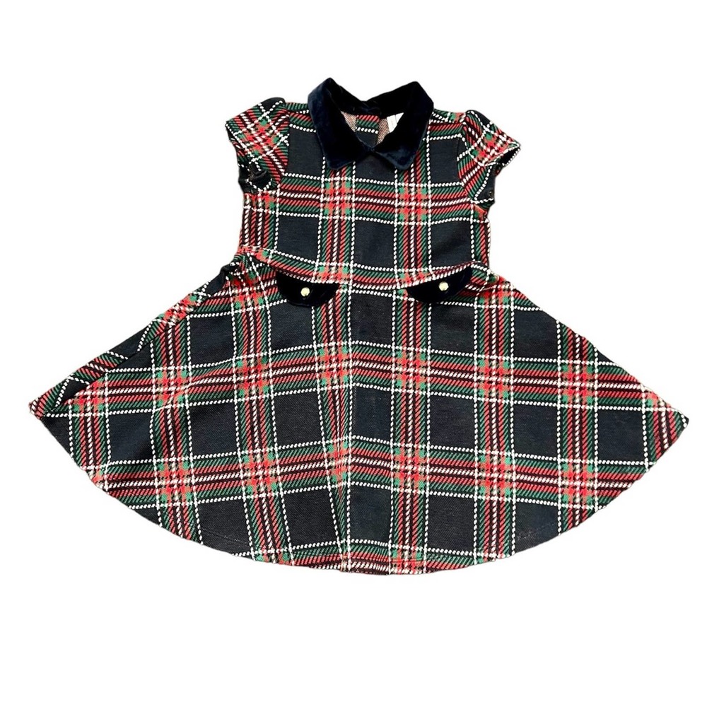 Janie and Jack Plaid Dress - Red and Blue